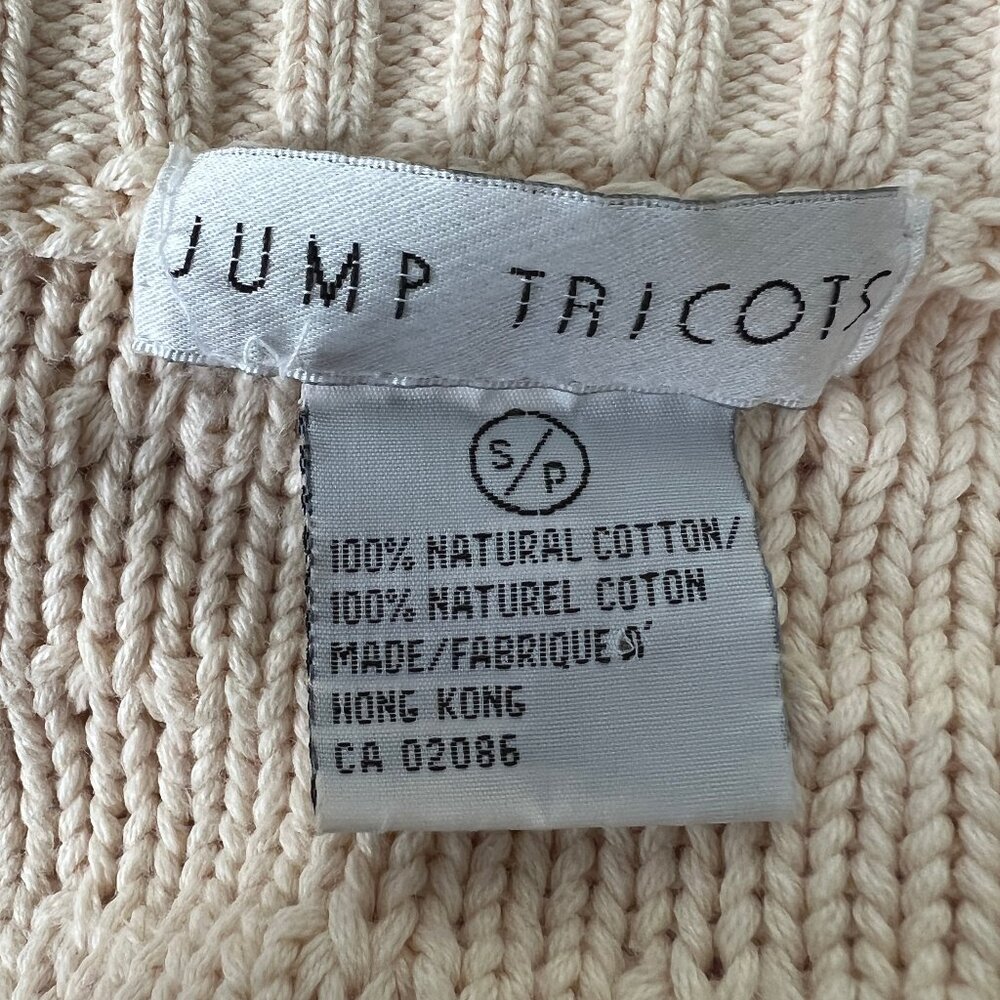 Vintage Cable Knit Embroidered Cardigan Sweater Duster Long Rustic Preppy Boho - Picture 4 of 5
